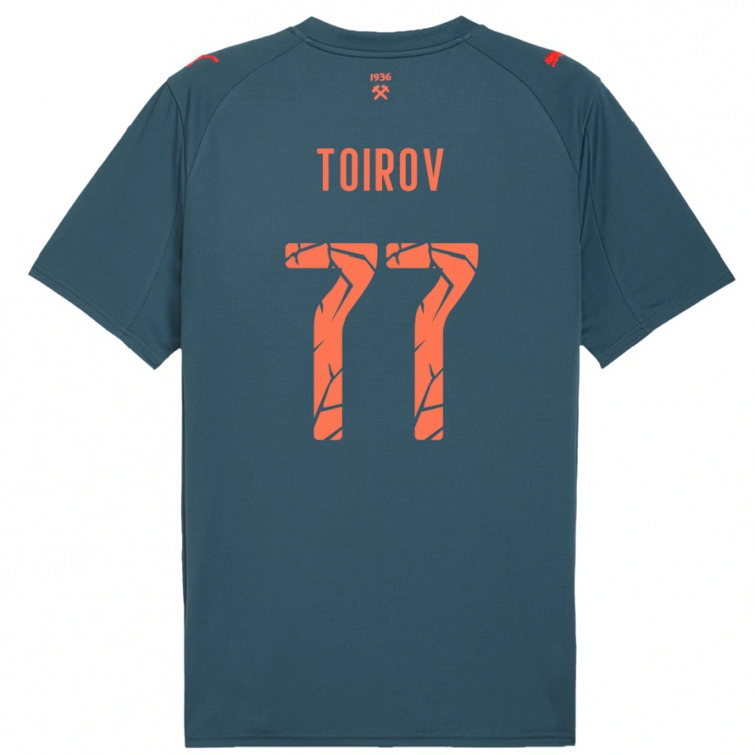 Danxen Kvinder Khusrav Toirov #77 Mørkeblå Rød Udebane Spillertrøjer 2025/26 Trøje T-Shirt