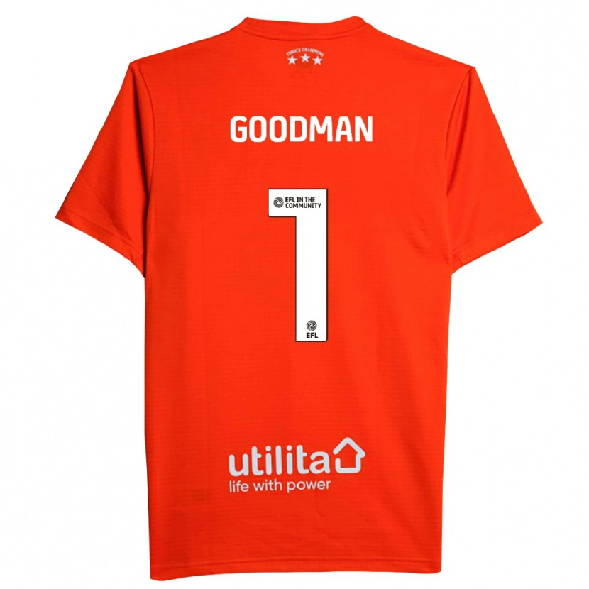Danxen Børn Owen Goodman #1 Rød Hvid Målmandstrøje 2025/26 Trøje T-shirt