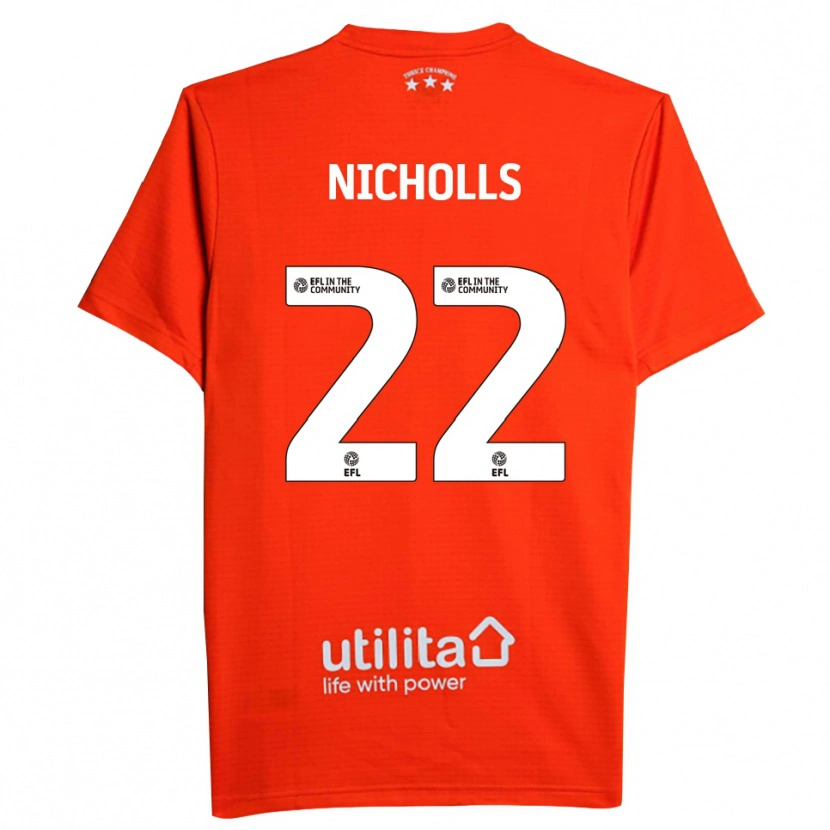 Danxen Børn Lee Nicholls #22 Rød Hvid Målmandstrøje 2025/26 Trøje T-shirt