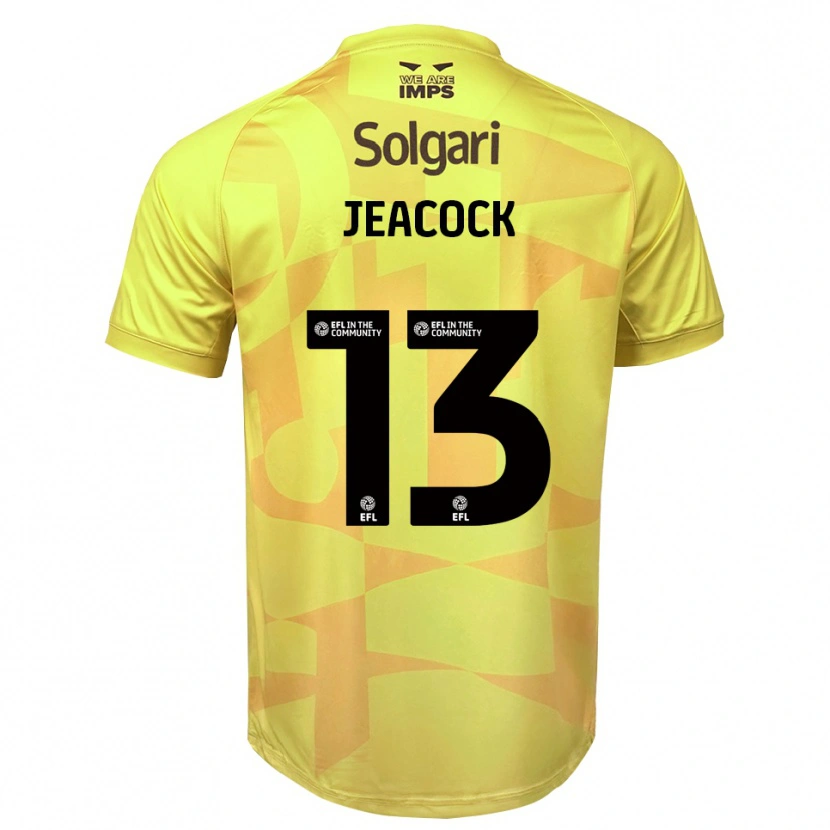 Danxen Børn Zach Jeacock #13 Gul Sort Målmandstrøje 2025/26 Trøje T-shirt