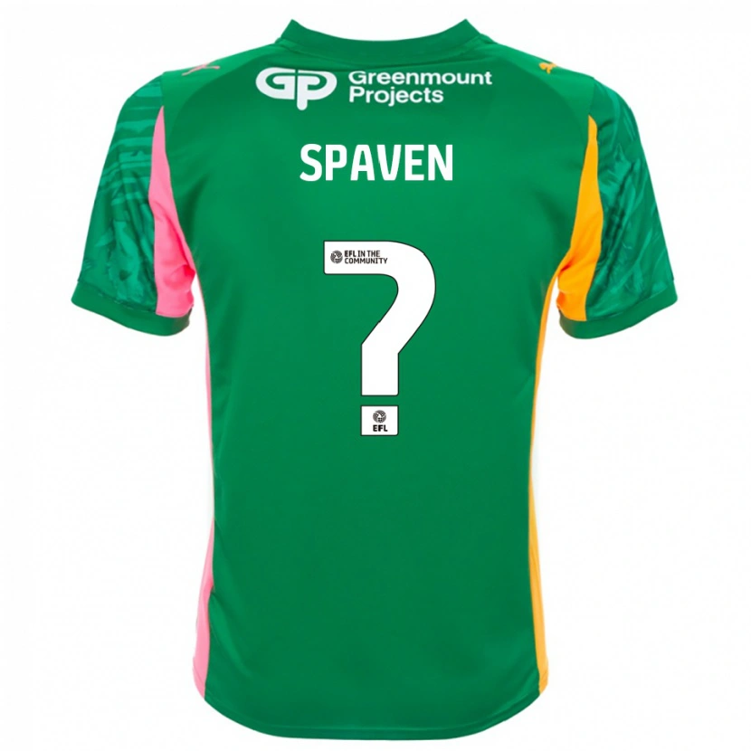 Danxen Børn Jake Spaven #0 Grøn Pink Appelsin Målmandstrøje 2025/26 Trøje T-shirt