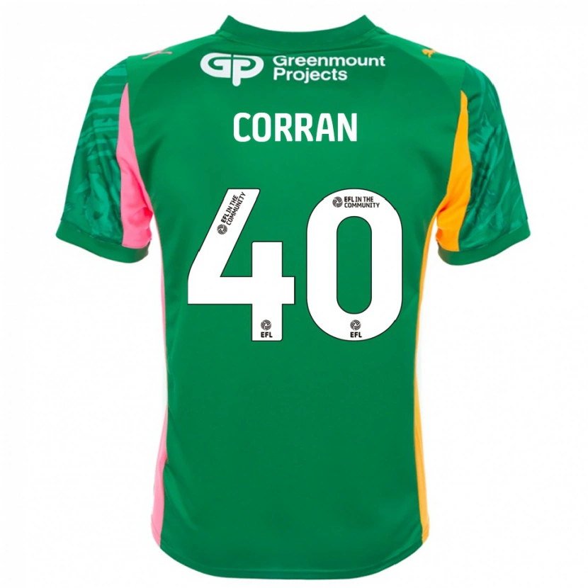Danxen Børn Matthew Corran #40 Grøn Pink Appelsin Målmandstrøje 2025/26 Trøje T-shirt