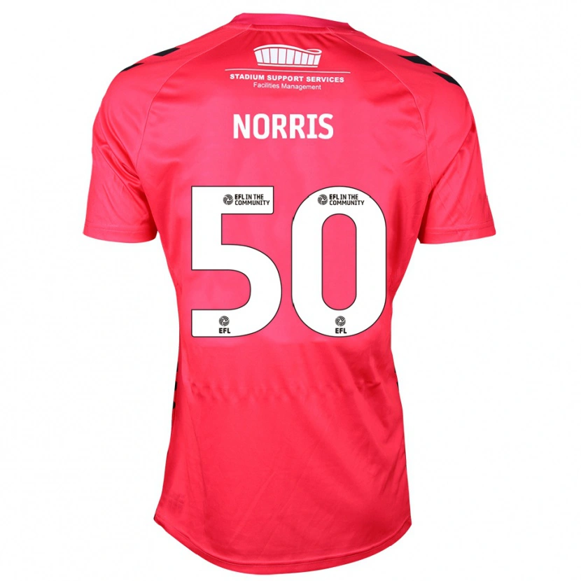 Danxen Børn Will Norris #50 Rød Hvid Målmandstrøje 2025/26 Trøje T-shirt