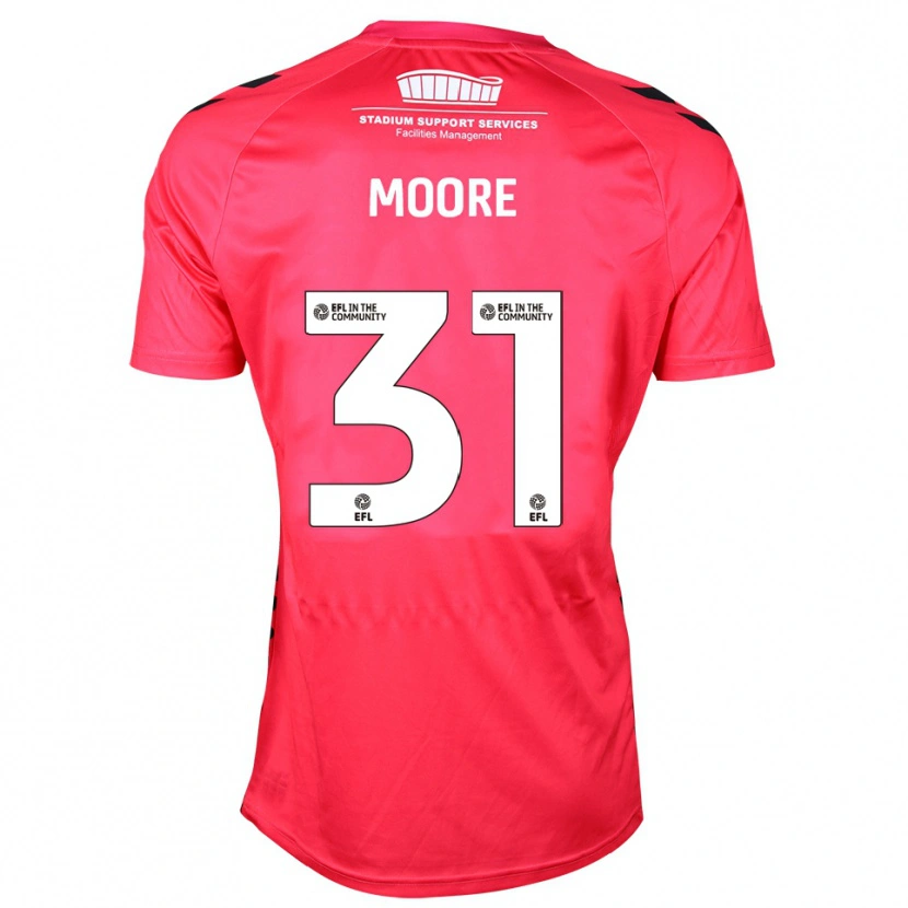Danxen Børn Stuart Moore #31 Rød Hvid Målmandstrøje 2025/26 Trøje T-shirt