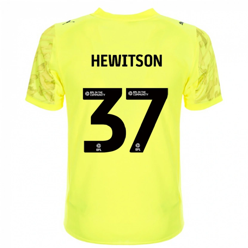 Danxen Børn Luke Hewitson #37 Gul Sort Målmandstrøje 2025/26 Trøje T-shirt