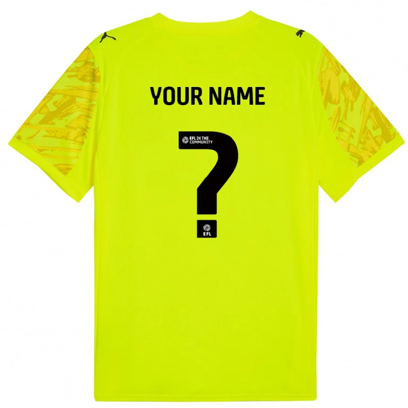 Danxen Børn Barrow AFC Gul Sort Målmandstrøje 2025/26 Trøje T-shirt