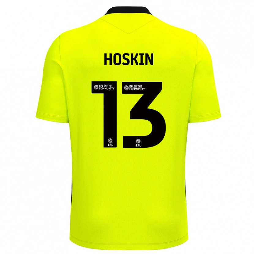 Danxen Børn Owen Hoskin #13 Gul Sort Målmandstrøje 2025/26 Trøje T-shirt