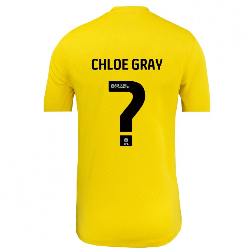 Danxen Børn Chloe Gray #0 Gul Sort Målmandstrøje 2025/26 Trøje T-shirt