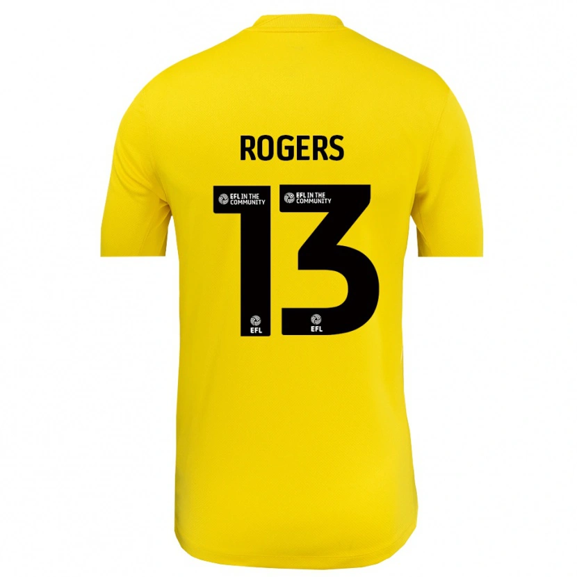 Danxen Børn Hayden Rogers #13 Gul Sort Målmandstrøje 2025/26 Trøje T-shirt