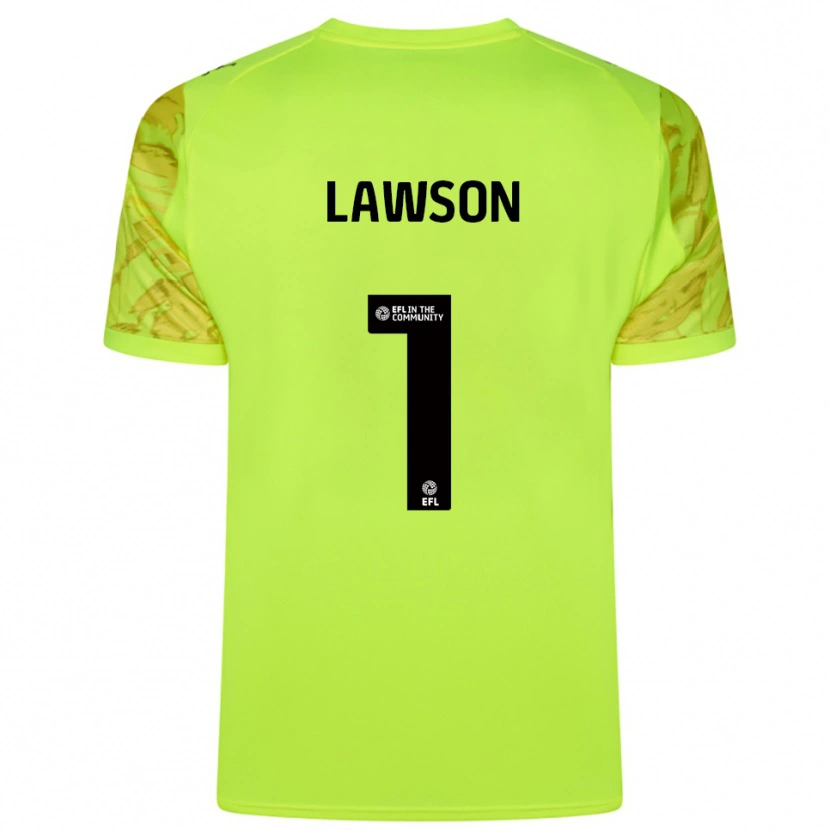Danxen Børn Harvey Lawson #1 Fluorescerende Grøn Målmandstrøje 2025/26 Trøje T-shirt