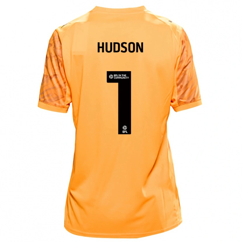 Danxen Børn Mathew Hudson #1 Appelsin Sort Målmandstrøje 2025/26 Trøje T-shirt