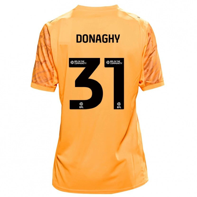 Danxen Børn Tom Donaghy #31 Appelsin Sort Målmandstrøje 2025/26 Trøje T-shirt