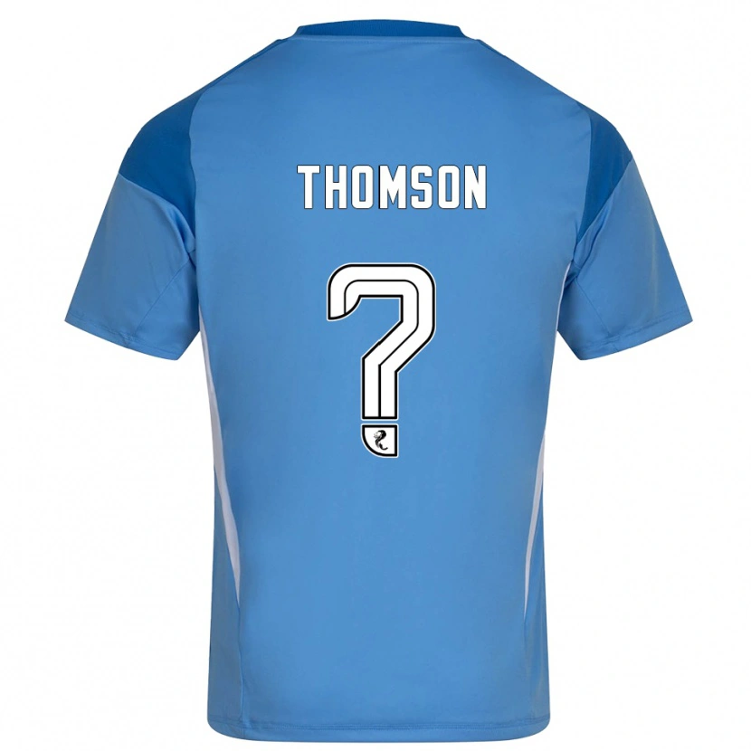 Danxen Børn Ethan Thomson #0 Blå Hvid Målmandstrøje 2025/26 Trøje T-shirt
