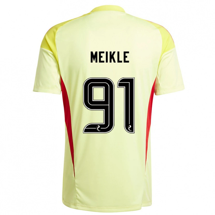 Danxen Børn Jamie Meikle #91 Gul Rød Målmandstrøje 2025/26 Trøje T-shirt