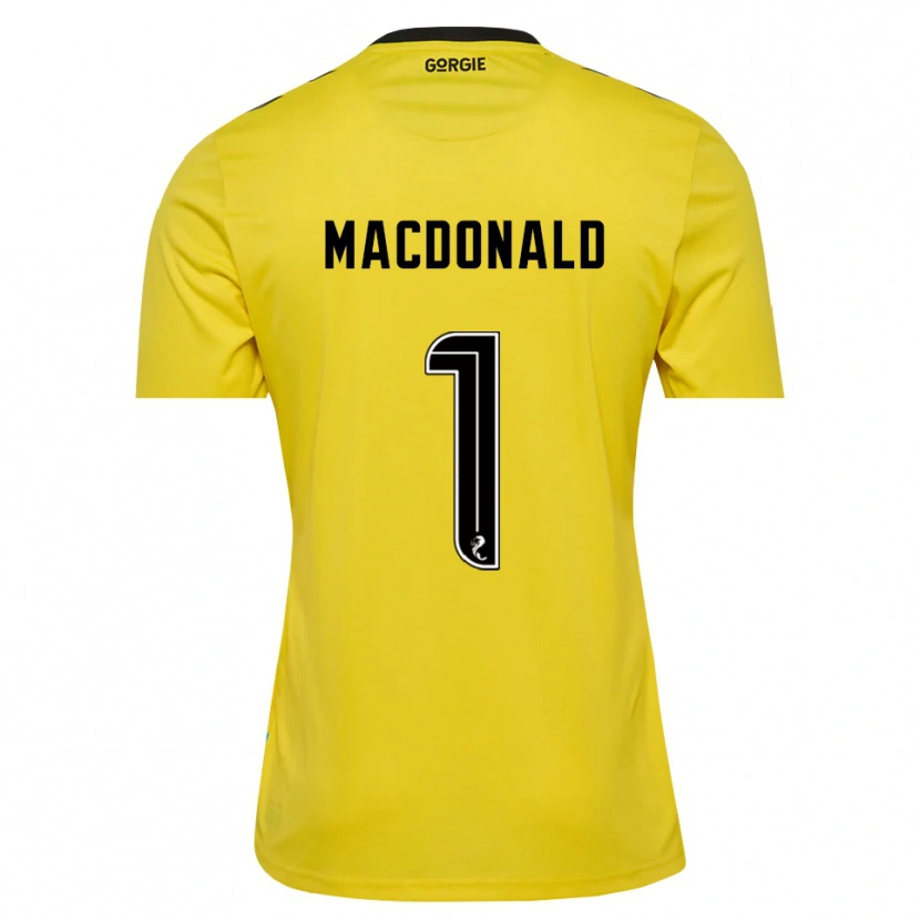 Danxen Børn Jamie MacDonald #1 Gul Rød Sort Målmandstrøje 2025/26 Trøje T-shirt