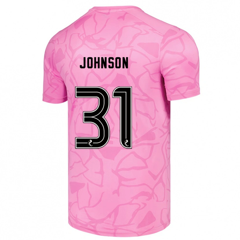 Danxen Børn Murray Johnson #31 Pink Sort Målmandstrøje 2025/26 Trøje T-shirt