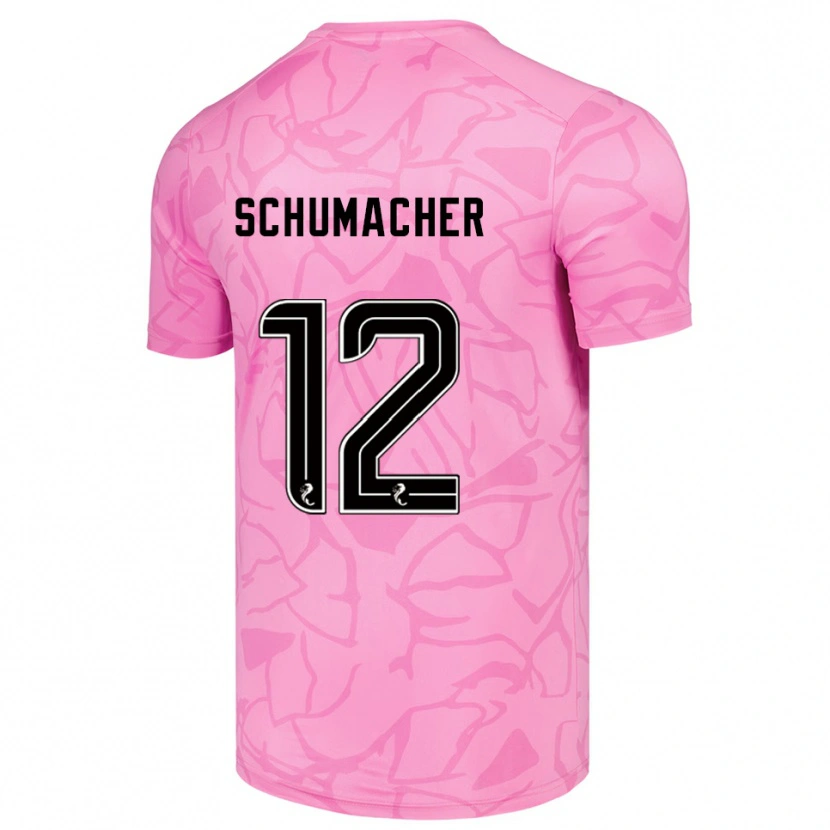 Danxen Børn Noa Schumacher #12 Pink Sort Målmandstrøje 2025/26 Trøje T-shirt