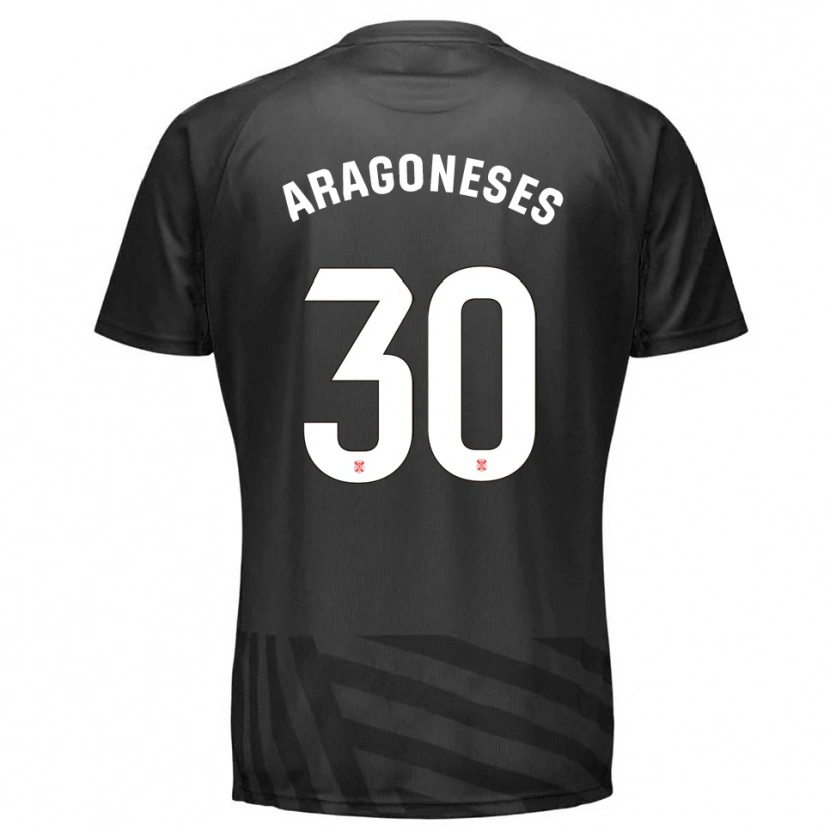 Danxen Børn Sergio Aragoneses #30 Grå Sort Målmandstrøje 2025/26 Trøje T-shirt