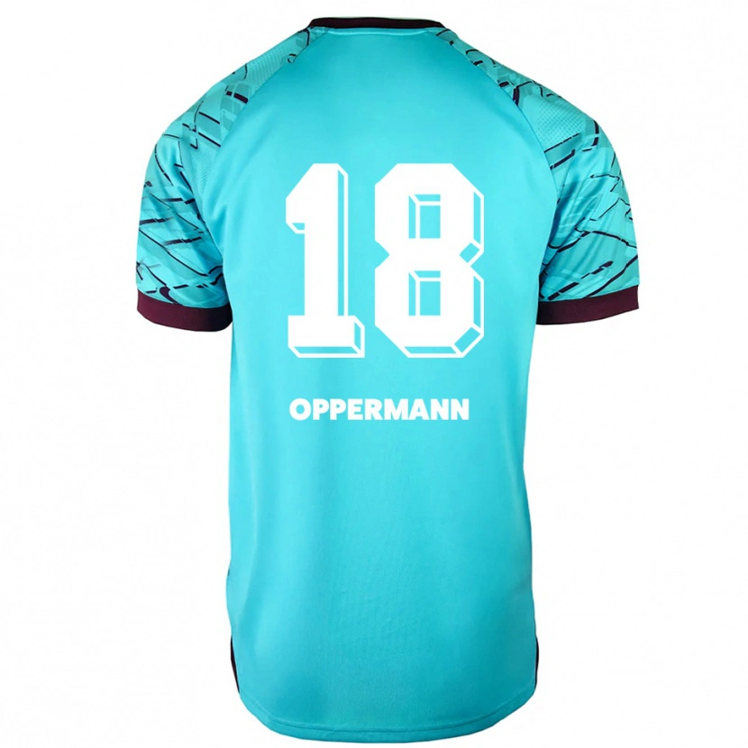 Danxen Børn Leo Oppermann #18 Himmelblå Lilla Målmandstrøje 2025/26 Trøje T-shirt