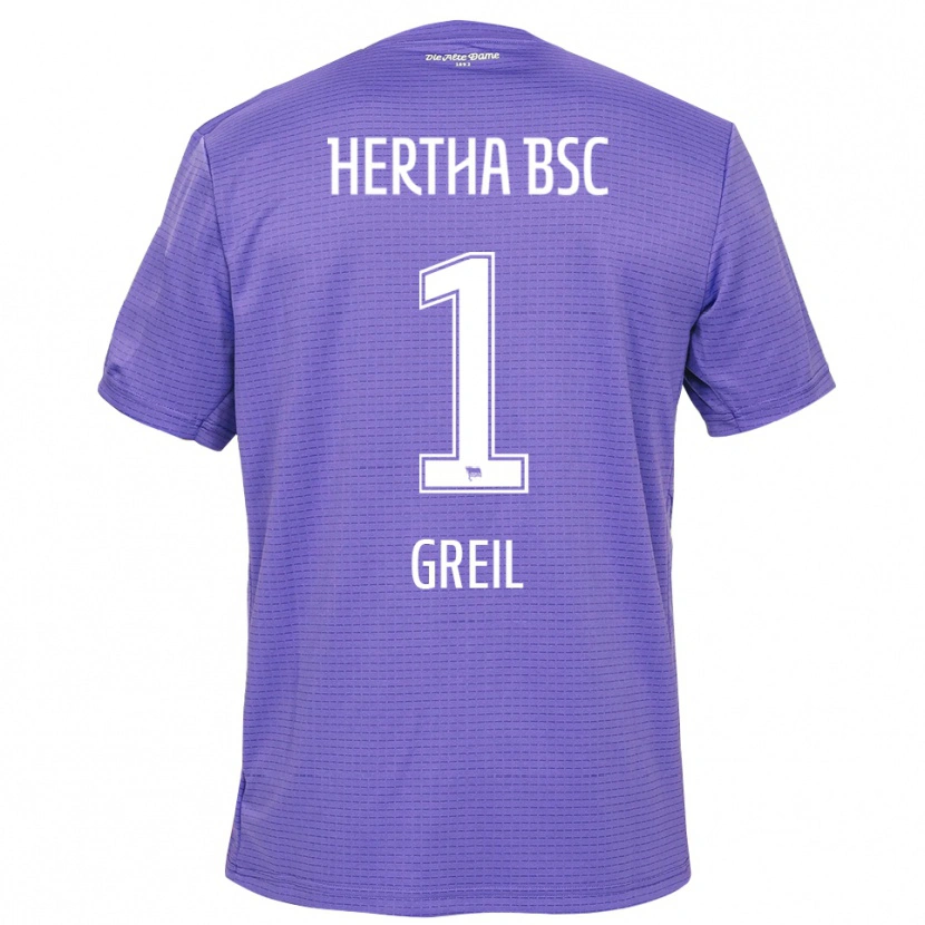 Danxen Børn Luis Greil #1 Lilla Hvid Målmandstrøje 2025/26 Trøje T-shirt