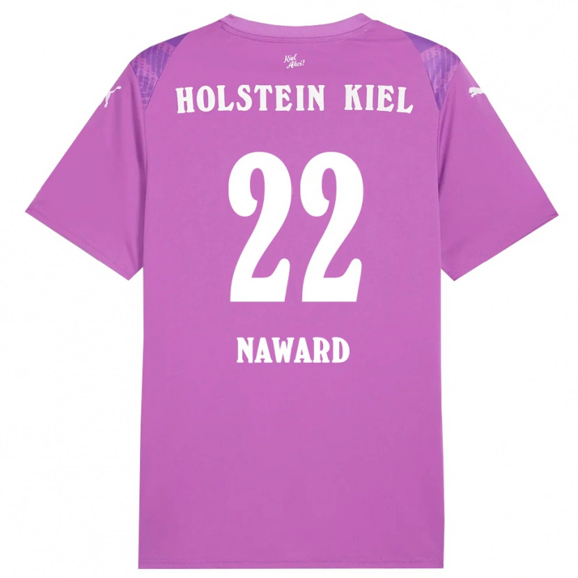 Danxen Børn Lela Naward #22 Lilla Hvid Målmandstrøje 2025/26 Trøje T-shirt