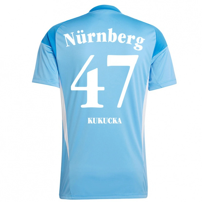 Danxen Børn Michal Kukucka #47 Lyseblå Hvid Målmandstrøje 2025/26 Trøje T-shirt