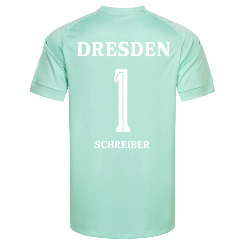 Danxen Børn Tim Schreiber #1 Lysegrøn Hvid Målmandstrøje 2025/26 Trøje T-shirt