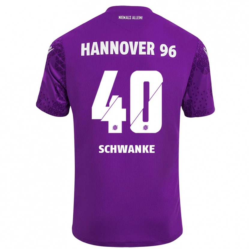 Danxen Børn Jonas Schwanke #40 Lilla Hvid Målmandstrøje 2025/26 Trøje T-shirt