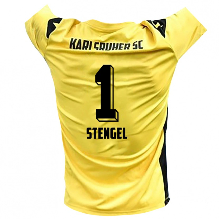 Danxen Børn Konstantin Stengel #1 Gul Sort Målmandstrøje 2025/26 Trøje T-shirt