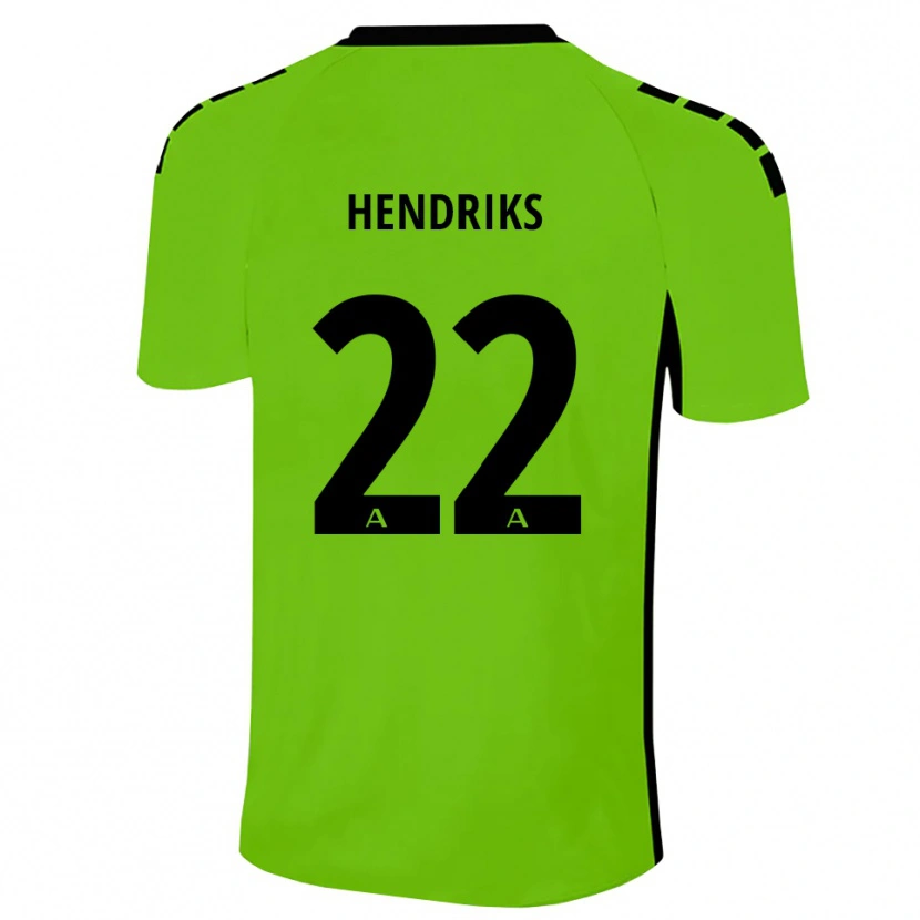 Danxen Børn Tom Hendriks #22 Græs Grøn Sort Målmandstrøje 2025/26 Trøje T-shirt