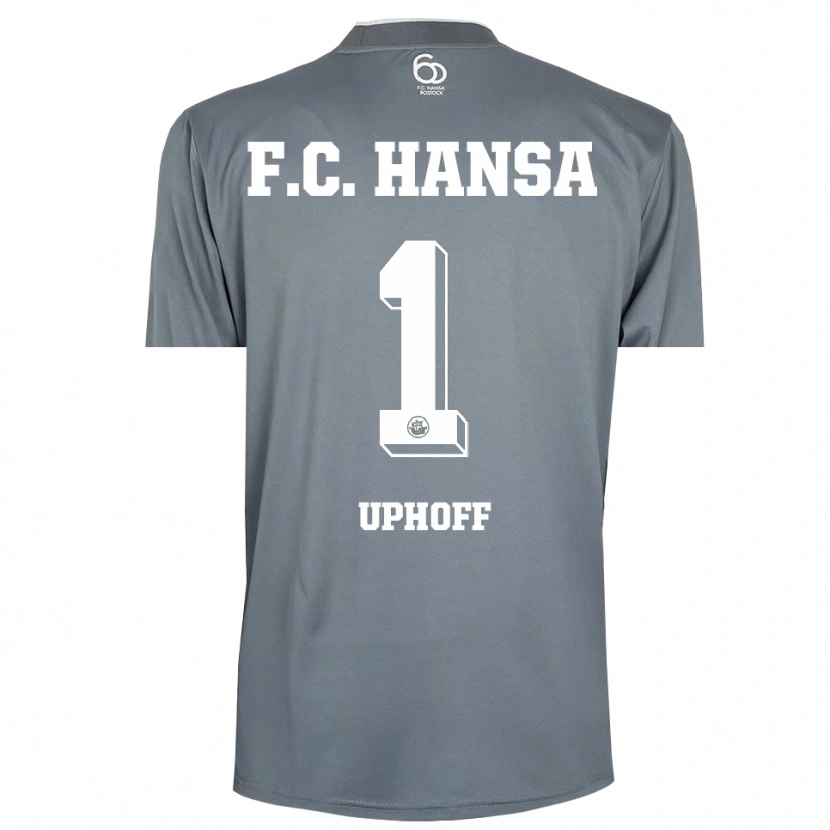 Danxen Børn Benjamin Uphoff #1 Lysegrå Hvid Målmandstrøje 2025/26 Trøje T-shirt