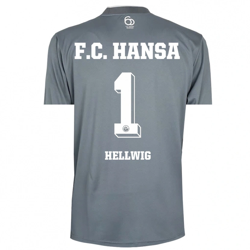 Danxen Børn Merle Hellwig #1 Lysegrå Hvid Målmandstrøje 2025/26 Trøje T-shirt