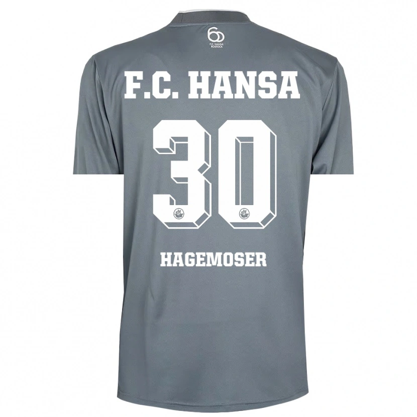 Danxen Børn Max Hagemoser #30 Lysegrå Hvid Målmandstrøje 2025/26 Trøje T-shirt