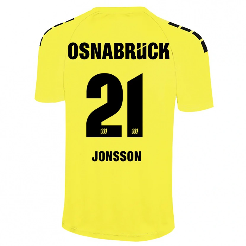 Danxen Børn Lukas Jonsson #21 Gul Sort Målmandstrøje 2025/26 Trøje T-shirt