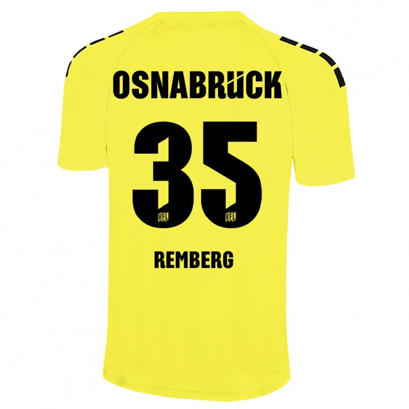 Danxen Børn Mats Remberg #35 Gul Sort Målmandstrøje 2025/26 Trøje T-shirt