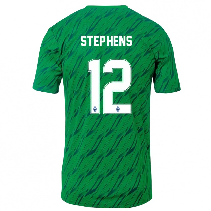 Danxen Børn Kaden Stephens #12 Grøn Hvid Målmandstrøje 2025/26 Trøje T-shirt