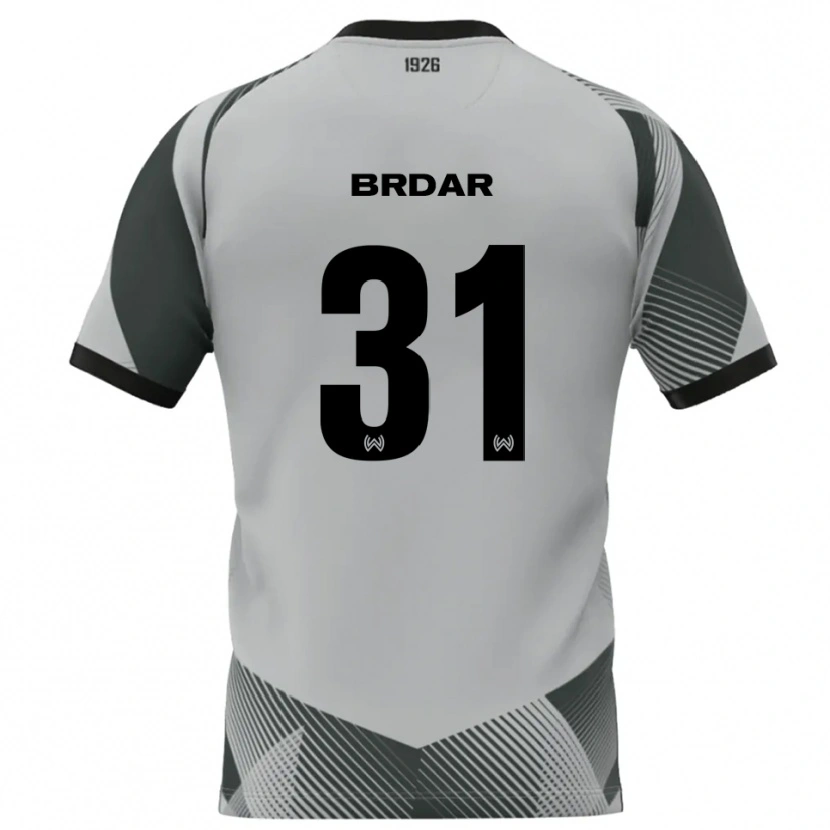 Danxen Børn Noah Brdar #31 Lysegrå Hvid Målmandstrøje 2025/26 Trøje T-shirt