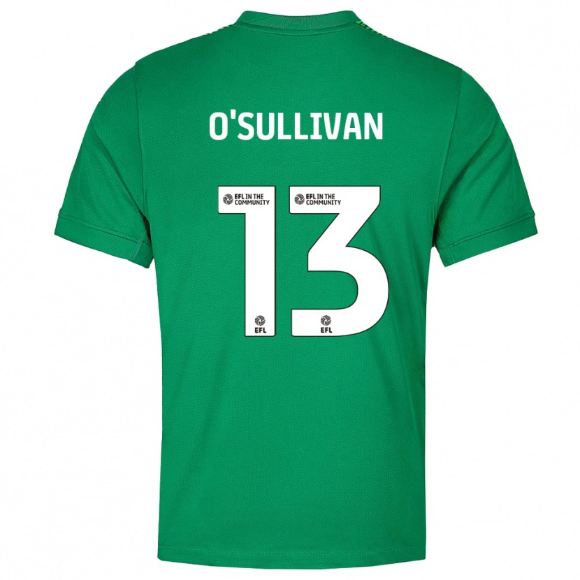Danxen Børn William O'Sullivan #13 Grøn Hvid Målmandstrøje 2025/26 Trøje T-shirt