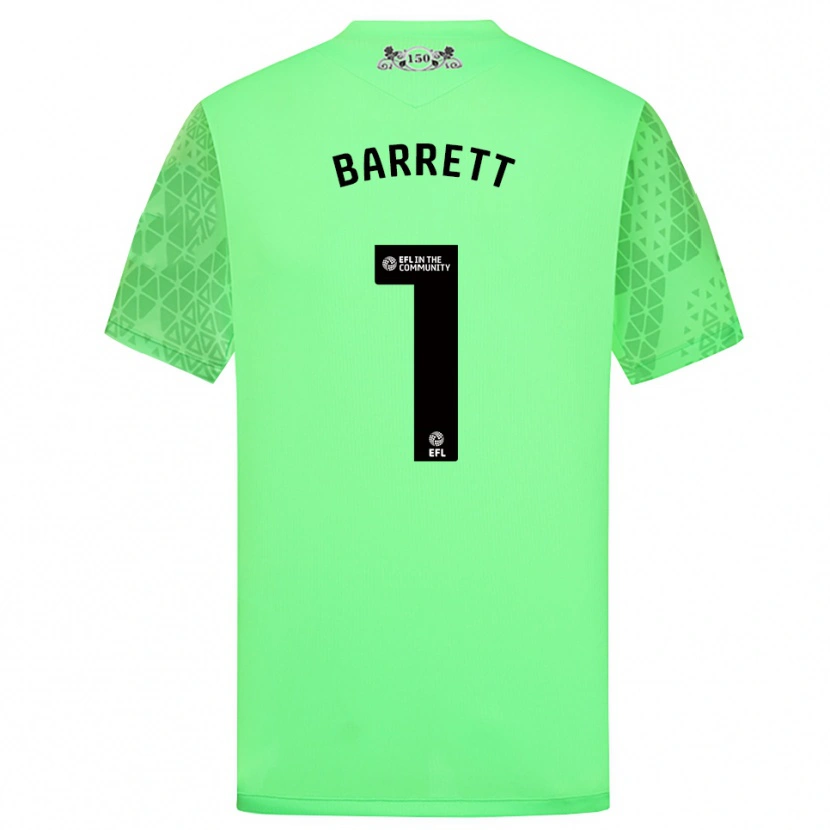 Danxen Børn Jack Barrett #1 Fluorescerende Grøn Målmandstrøje 2025/26 Trøje T-shirt