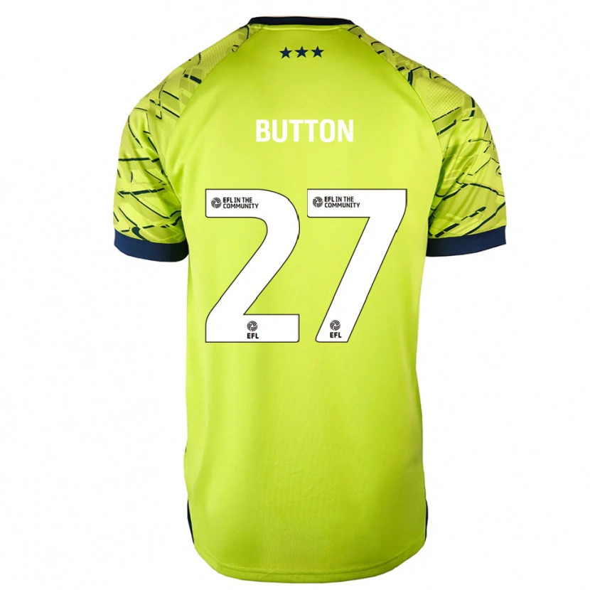 Danxen Børn David Button #27 Grøn Gul Målmandstrøje 2025/26 Trøje T-shirt