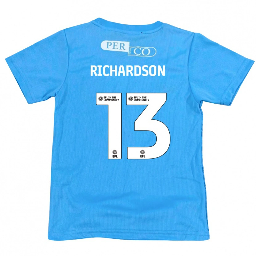 Danxen Børn Joseph Richardson #13 Blå Hvid Målmandstrøje 2025/26 Trøje T-shirt