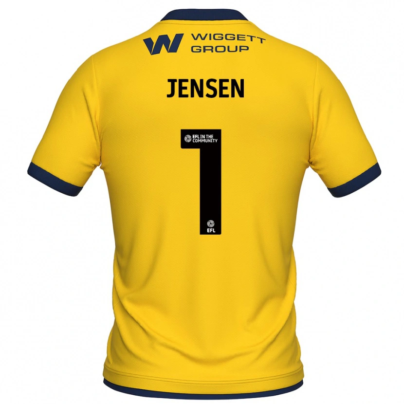 Danxen Børn Lukas Jensen #1 Gul Sort Målmandstrøje 2025/26 Trøje T-shirt