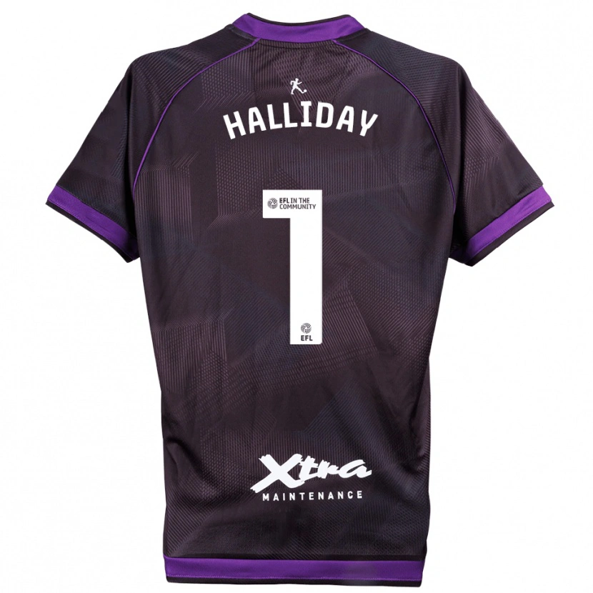 Danxen Børn Joel Halliday #1 Lilla Hvid Målmandstrøje 2025/26 Trøje T-shirt