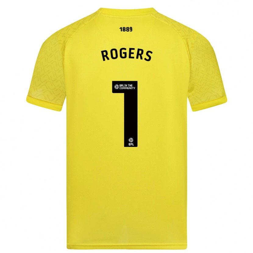 Danxen Børn Sian Rogers #1 Gul Sort Målmandstrøje 2025/26 Trøje T-shirt