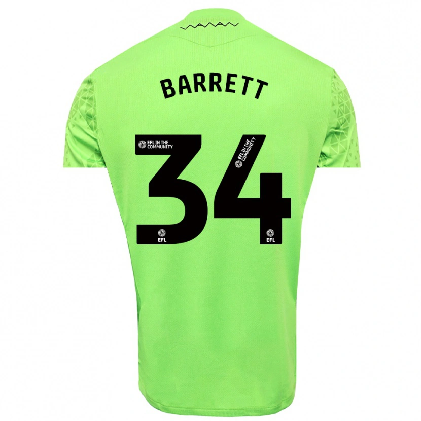 Danxen Børn Killian Barrett #34 Lime Sort Målmandstrøje 2025/26 Trøje T-shirt