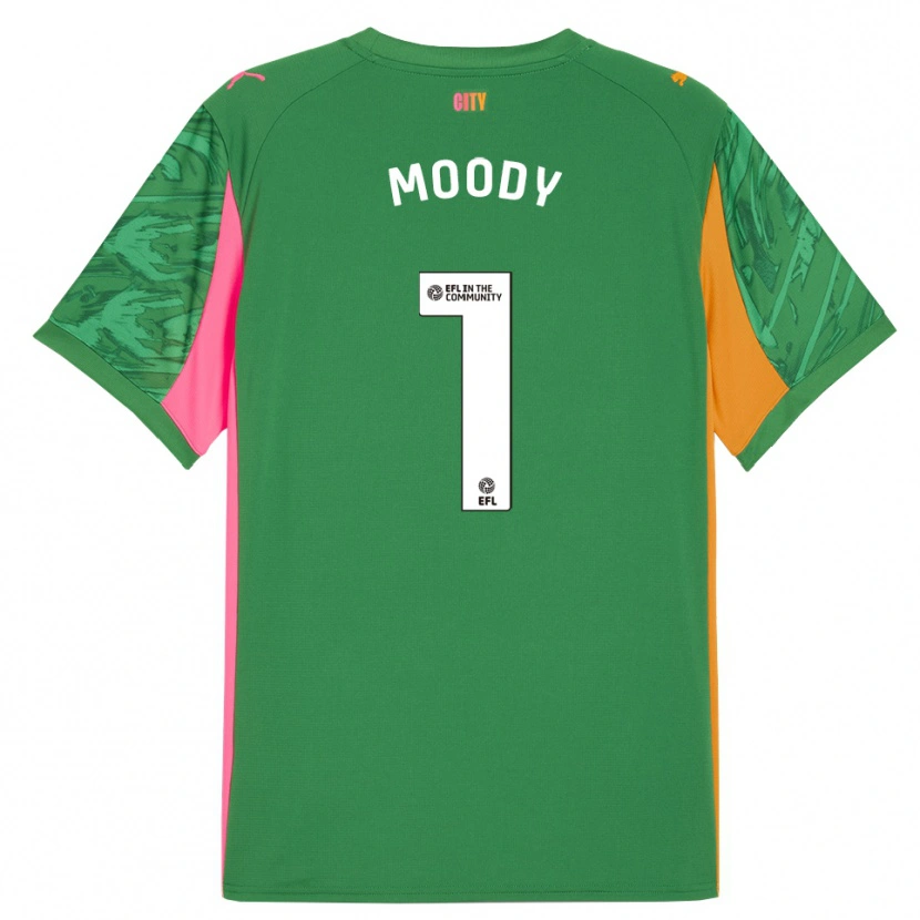 Danxen Børn Dylan Moody #1 Grøn Orange Målmandstrøje 2025/26 Trøje T-shirt