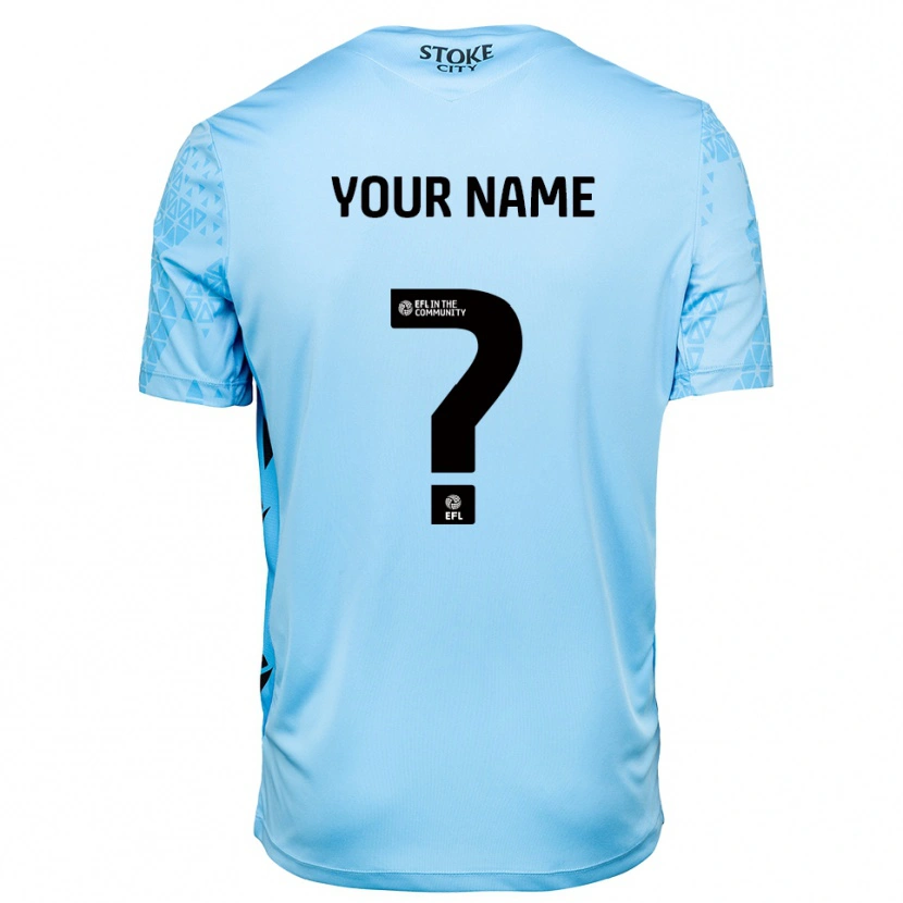 Danxen Børn Stoke City Himmelblå Sort Målmandstrøje 2025/26 Trøje T-shirt