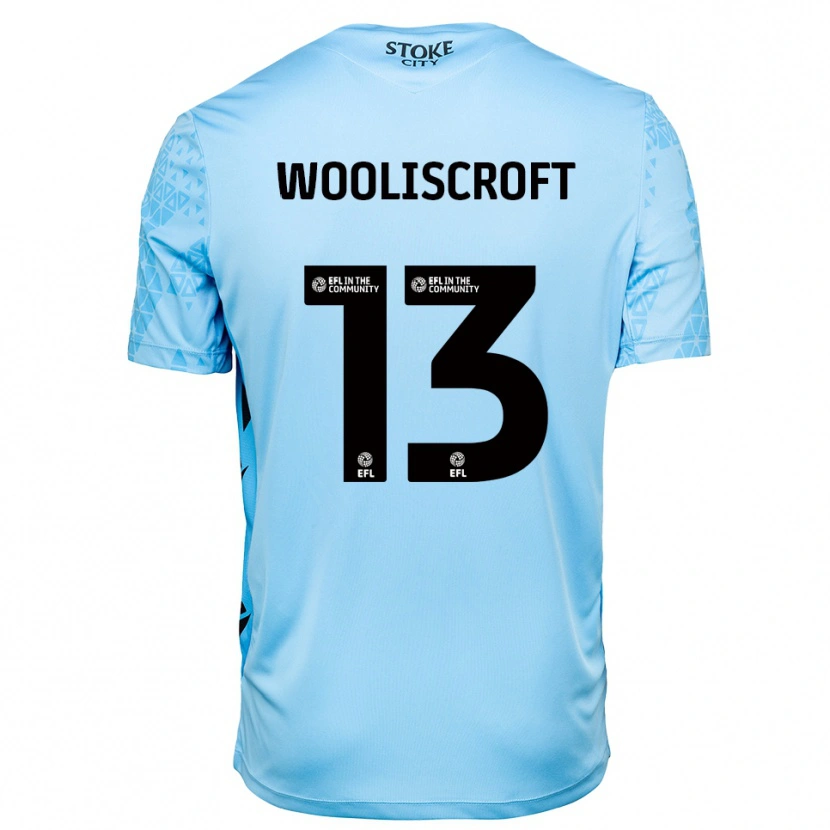 Danxen Børn Morgan Wooliscroft #13 Himmelblå Sort Målmandstrøje 2025/26 Trøje T-shirt