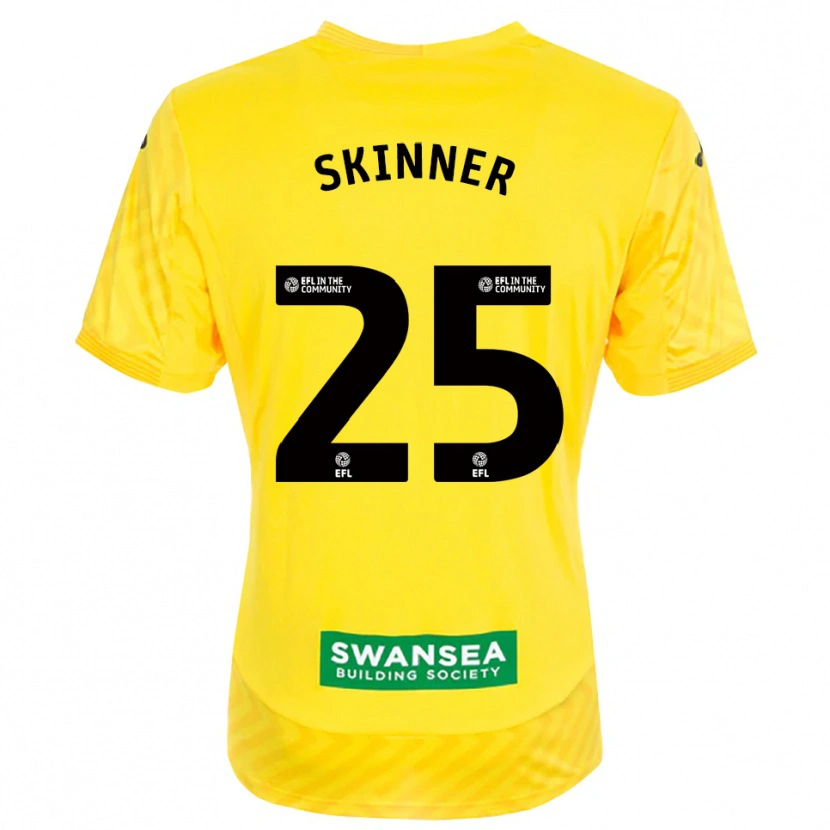Danxen Børn Claire Skinner #25 Gul Sort Målmandstrøje 2025/26 Trøje T-shirt