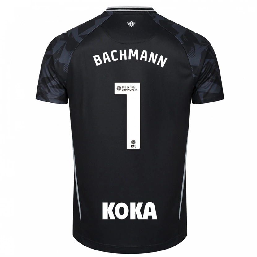 Danxen Børn Daniel Bachmann #1 Sort Blå Målmandstrøje 2025/26 Trøje T-shirt
